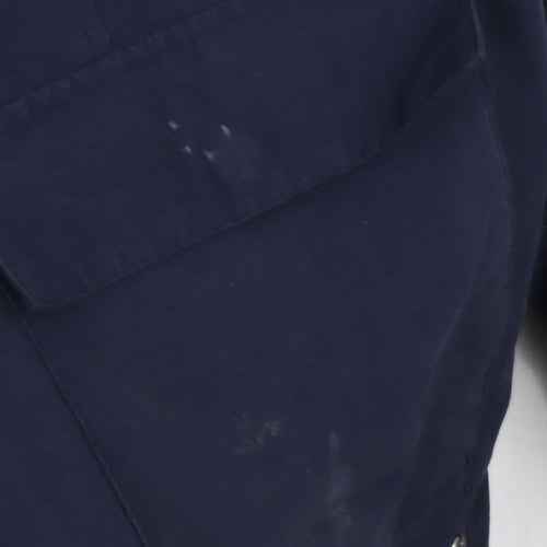 Marks and Spencer Women's Blue Hooded Rain Jacket Size 10