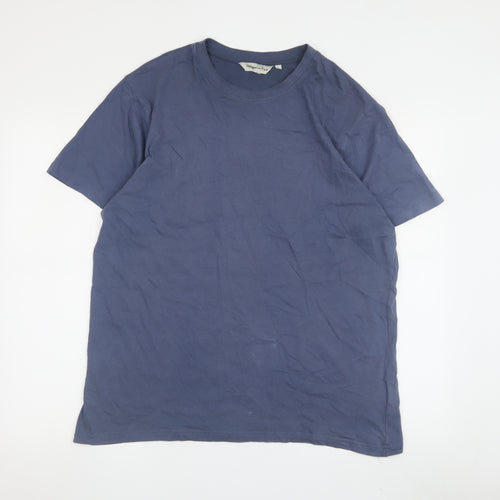 Kangaroo Poo Men's Blue Cotton T-Shirt, L, Crew Neck, Casual