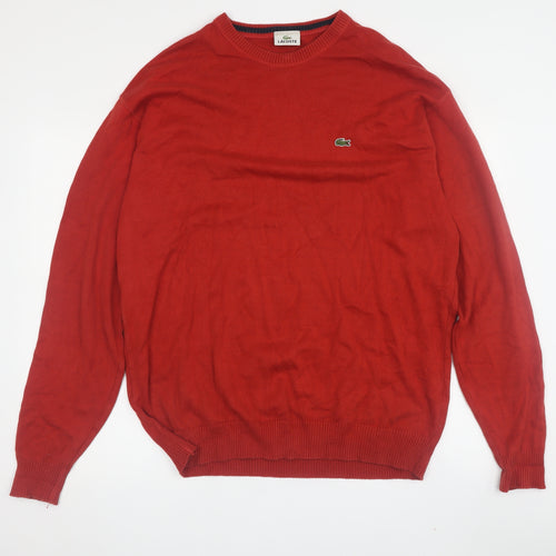 Lacoste Men's Red 3XL Pullover Jumper Logo