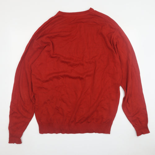 Lacoste Men's Red 3XL Pullover Jumper Logo