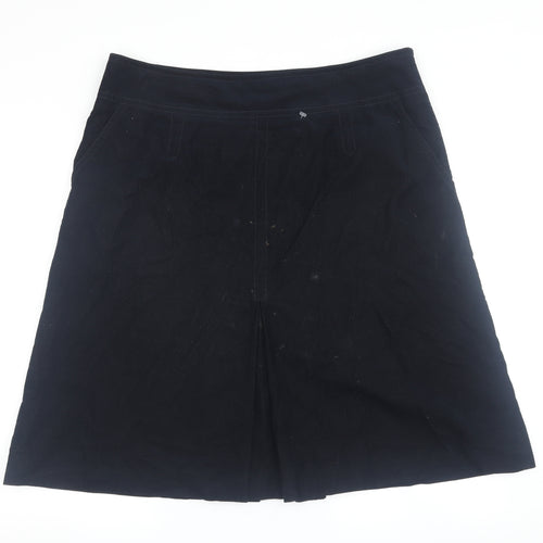 Jaeger Women's Black Cotton Pencil Skirt Size 16