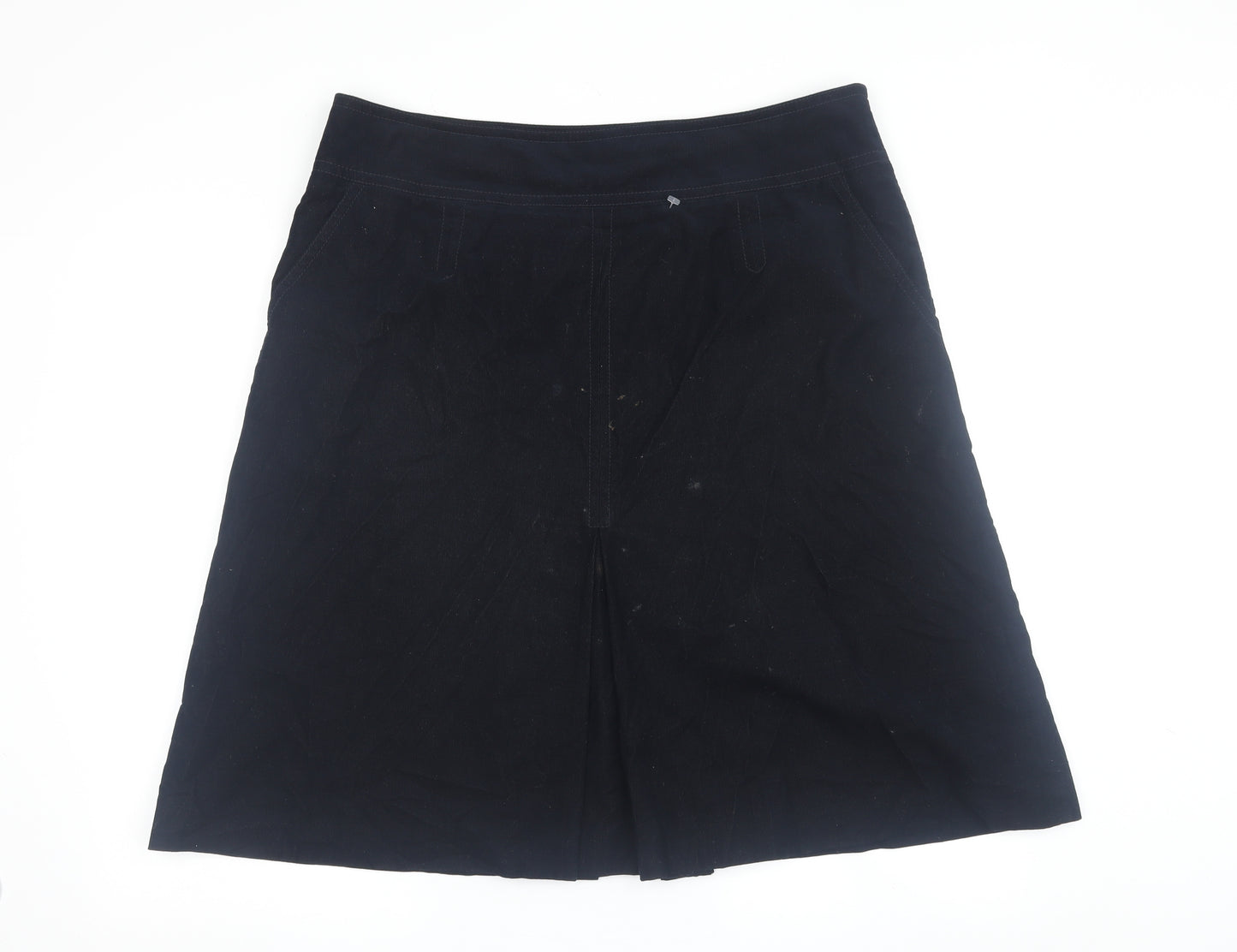 Jaeger Women's Black Cotton Pencil Skirt Size 16