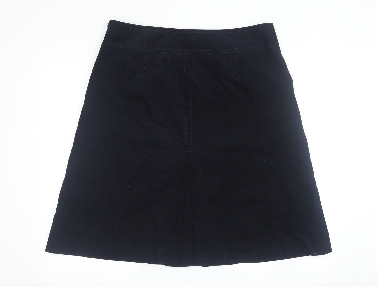 Jaeger Women's Black Cotton Pencil Skirt Size 16
