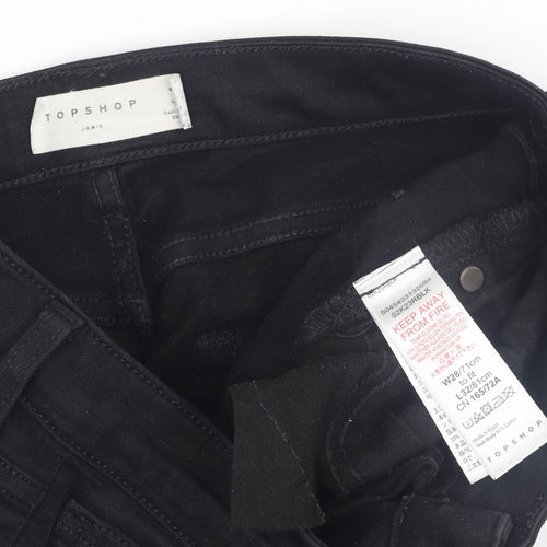 Topshop Women's Black Skinny Jeans Size 10