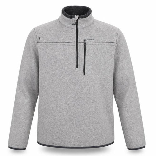 Decathlon Men's Grey XL High Neck Fleece Sweatshirt