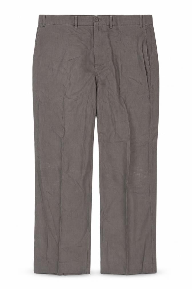 Front view of Marks & Spencer Men's Khaki Flat Front Trousers