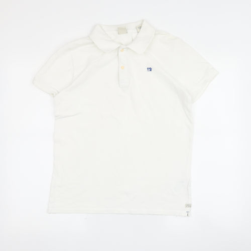 Scotch & Soda Women's White Polo 14 Regular Short Sleeve