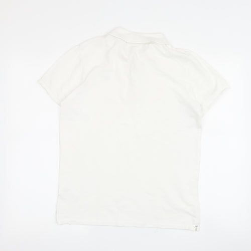 Scotch & Soda Women's White Polo 14 Regular Short Sleeve