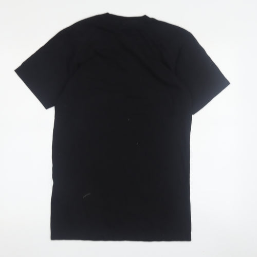 American Apparel Men Black S T-Shirt Crew Neck