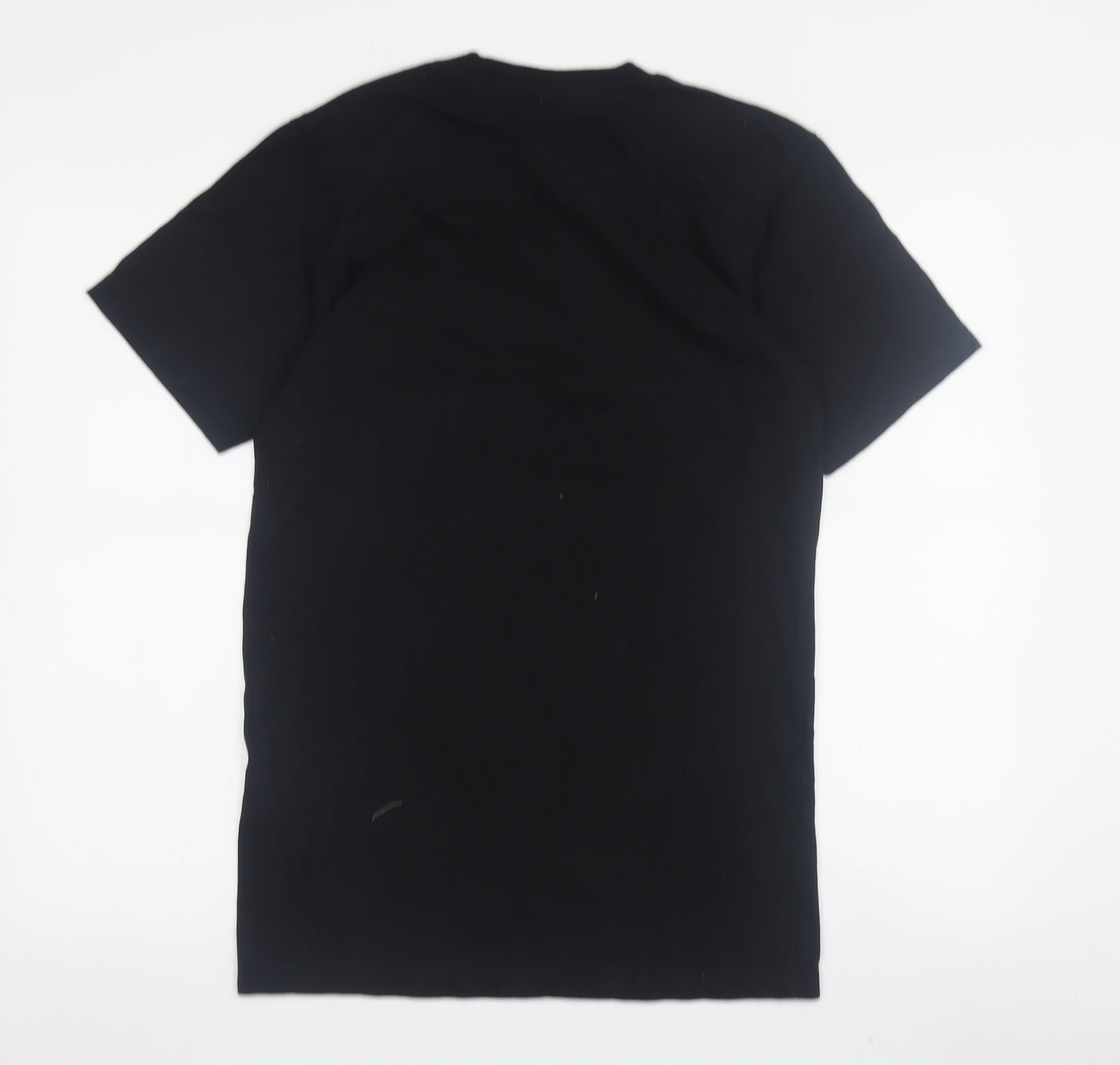 American Apparel Men Black S T-Shirt Crew Neck
