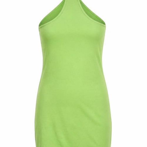 Zara Women's Green Halter Sleeveless Dress S