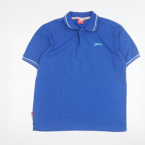Slazenger Men's Blue M Polo Shirt, Casual Style