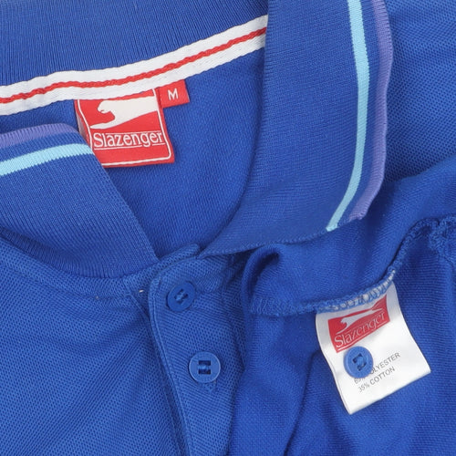 Slazenger Men's Blue M Polo Shirt, Casual Style
