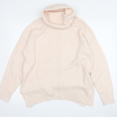 Miss Selfridge Women's Beige Roll Neck Jumper, Size 8