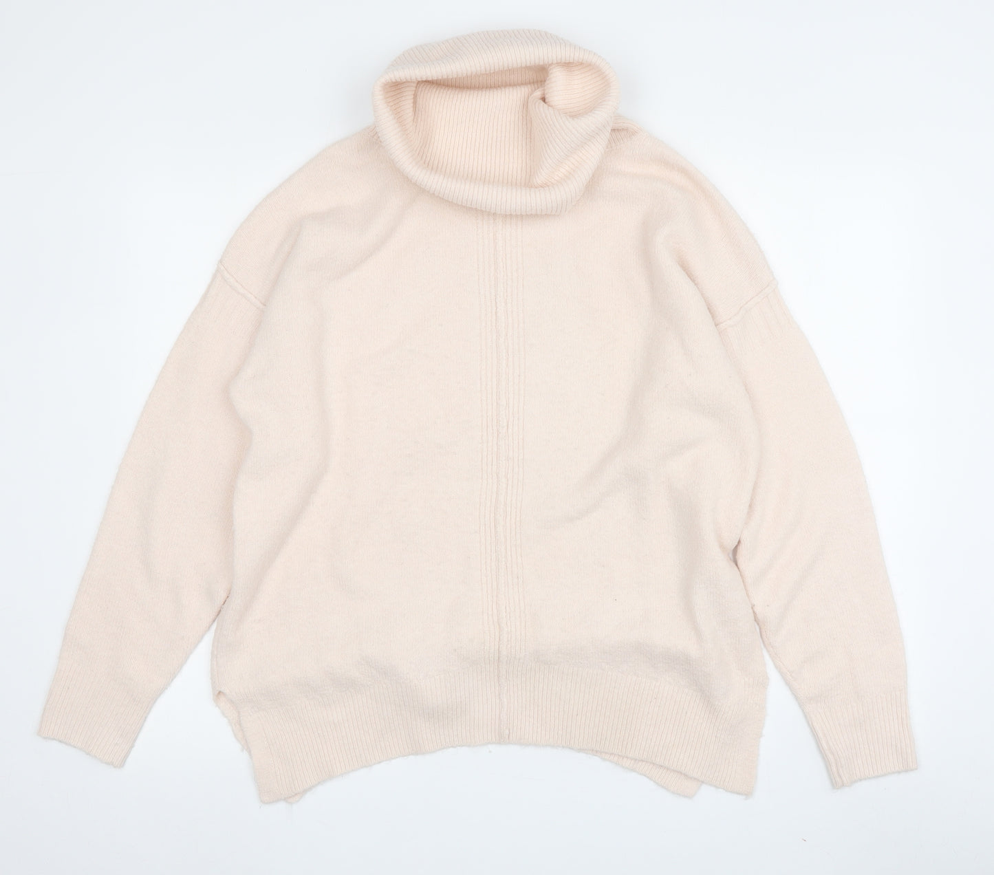 Miss Selfridge Women's Beige Roll Neck Jumper, Size 8