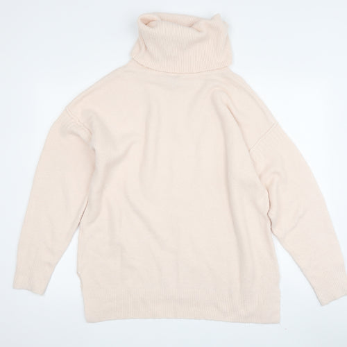 Miss Selfridge Women's Beige Roll Neck Jumper, Size 8
