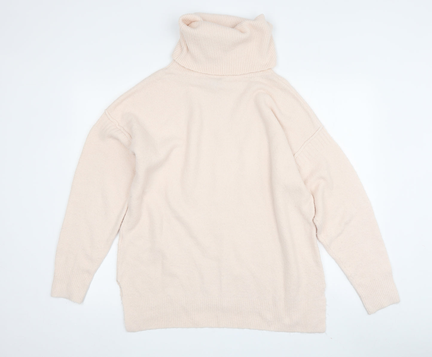 Miss Selfridge Women's Beige Roll Neck Jumper, Size 8