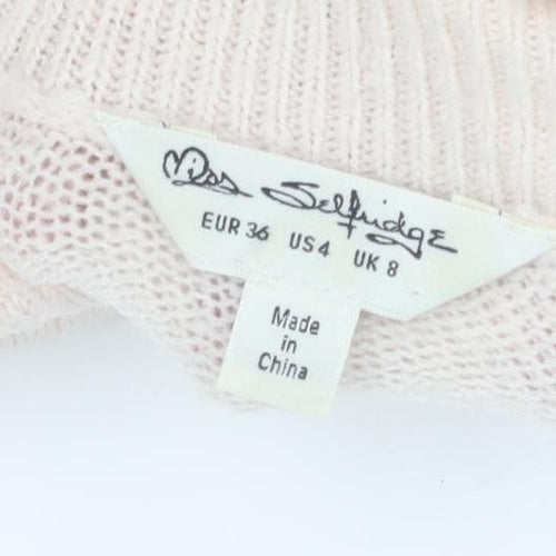 Miss Selfridge Women's Beige Roll Neck Jumper, Size 8