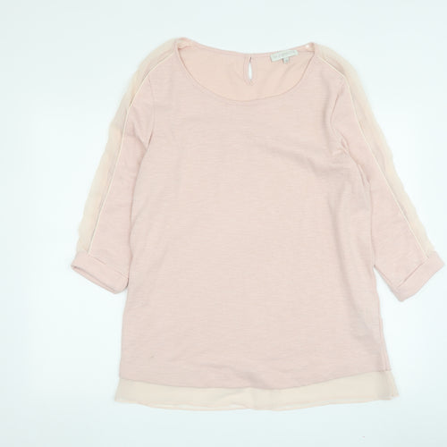RJR. John Rocha Pink Women's T-Shirt, Size 14, 3/4 Sleeve
