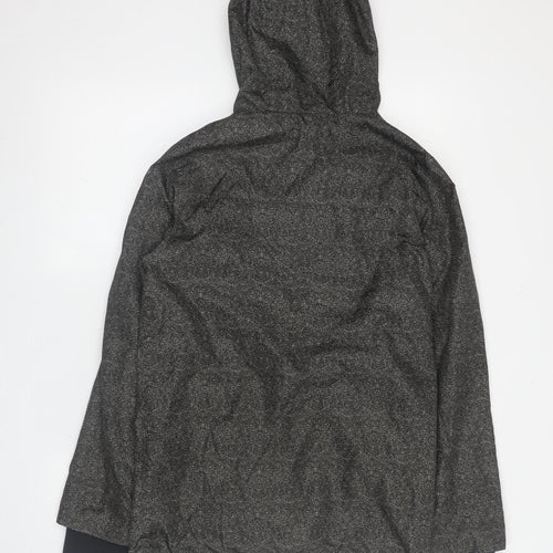 Matalan Boys Black Zip Hoodie, Size 12 Years, Polyester