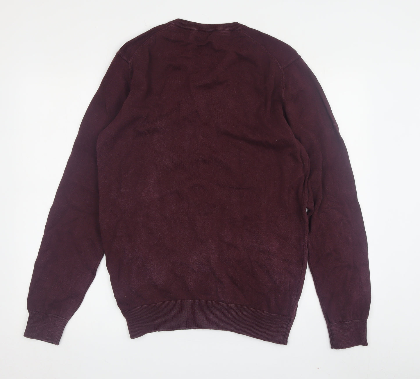 Crew Clothing Mens Red V-Neck Pullover Jumper Medium