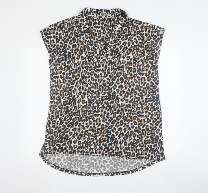 Next Women's Multicoloured Animal Print Blouse Size 16