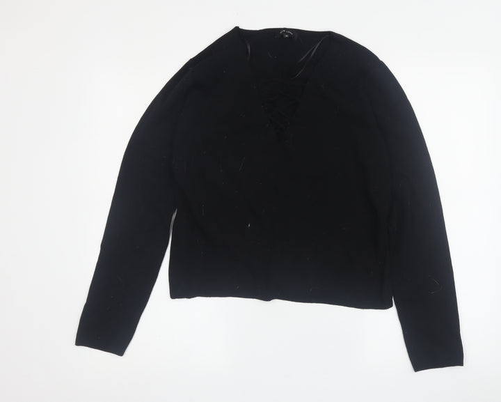 New Look Women's Black Jumper Size 18 Viscose Nylon