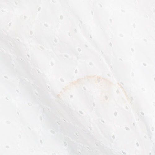 Zara Women White Mini Dress XL V-Neck Lace Puff Sleeve