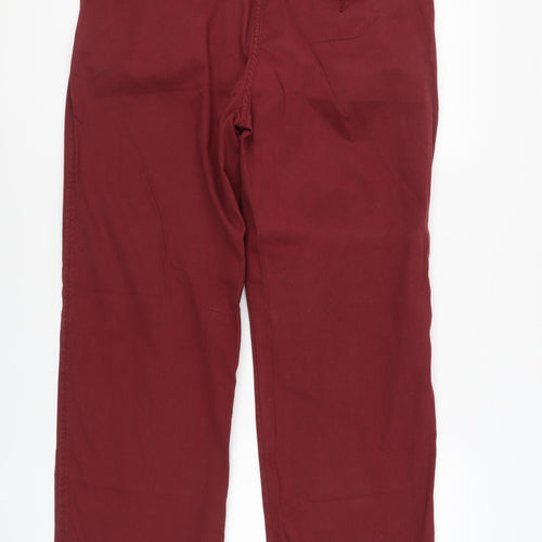 Maine New England Men's Red Chino Trousers, 38S, Regular Fit