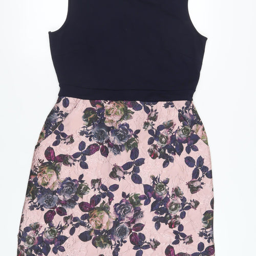 Stylist Pick Women's Multicoloured Floral Sheath Dress Size 14
