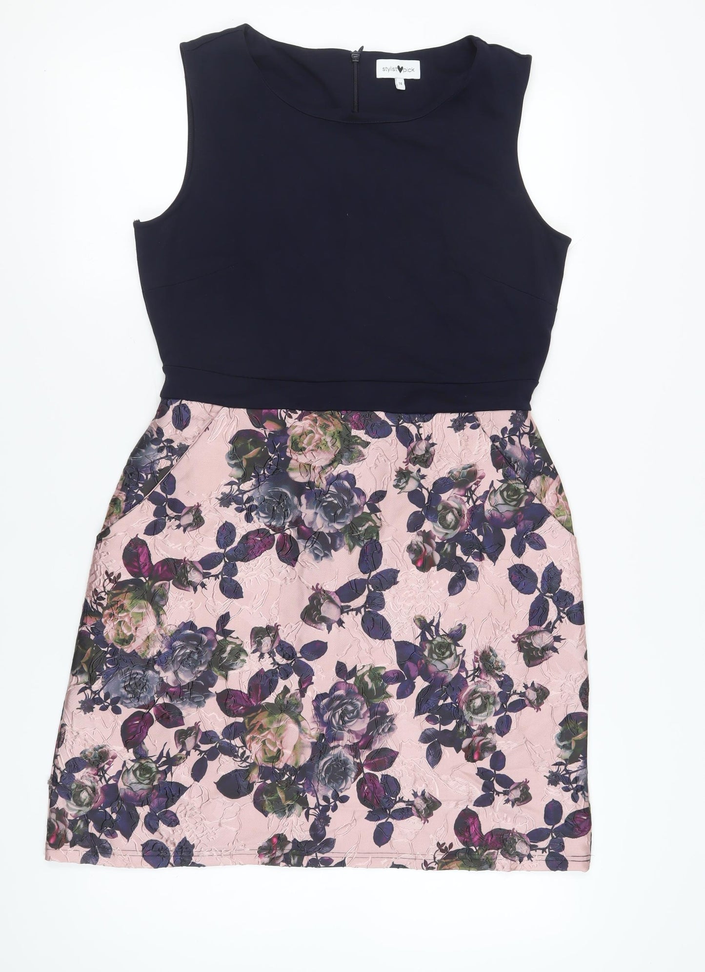 Stylist Pick Women's Multicoloured Floral Sheath Dress Size 14