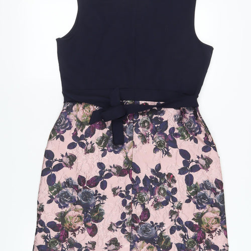 Stylist Pick Women's Multicoloured Floral Sheath Dress Size 14