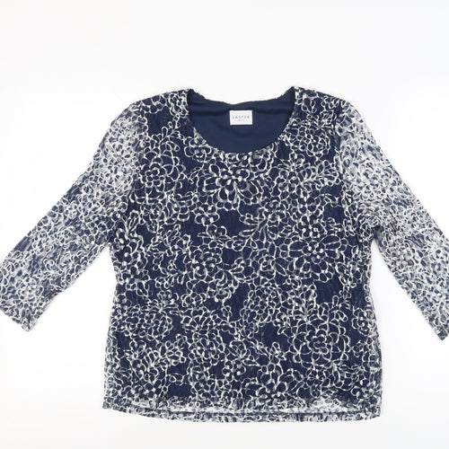 Eastex Women's Blue Floral Top 14