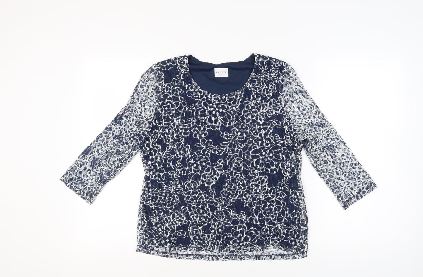 Eastex Women's Blue Floral Top 14