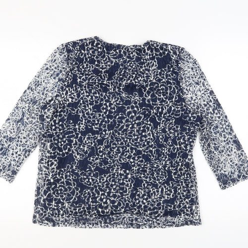 Eastex Women's Blue Floral Top 14