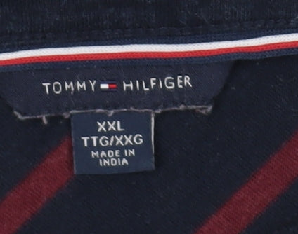 Tommy Hilfiger Women's Blue Striped Jersey Dress XL