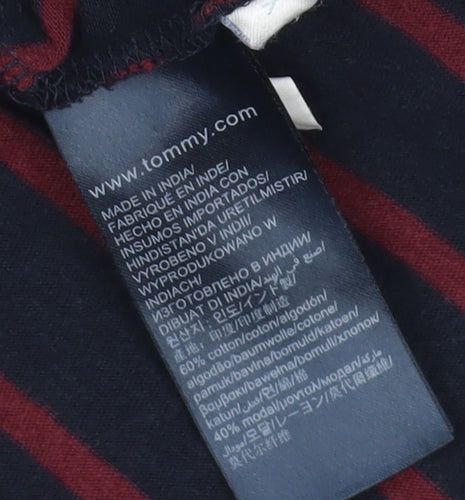 Tommy Hilfiger Women's Blue Striped Jersey Dress XL