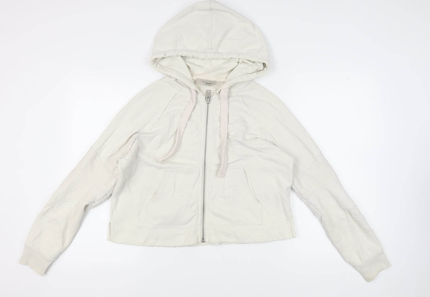 AllSaints Women's Ivory Full Zip Hoodie Size S