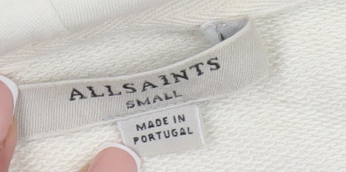 AllSaints Women's Ivory Full Zip Hoodie Size S