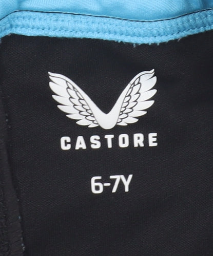 Castore Boys Black Athletic Shorts 6-7Y Football Wear