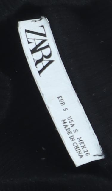 ZARA Women's Black High Neck Jumper, Size 8, Long Sleeve