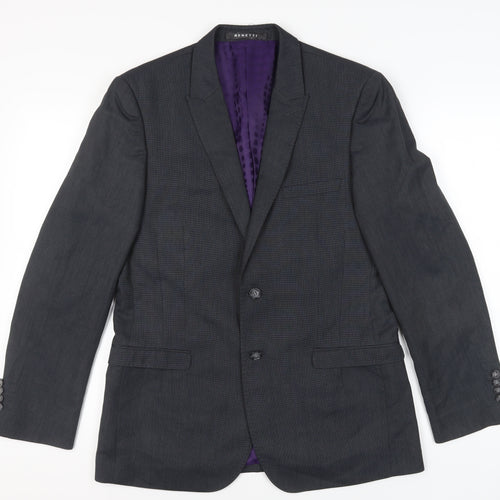 Benetti Men's Grey Blazer - 40R Regular Fit
