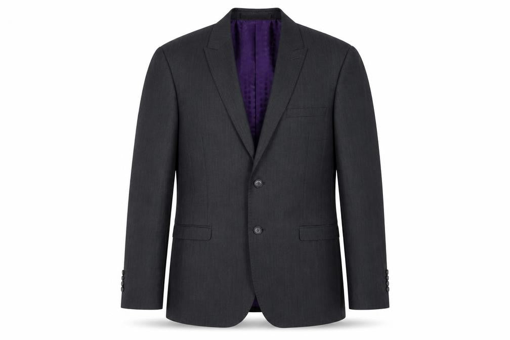 Front view of Benetti Men's Grey Blazer - 40R Regular Fit