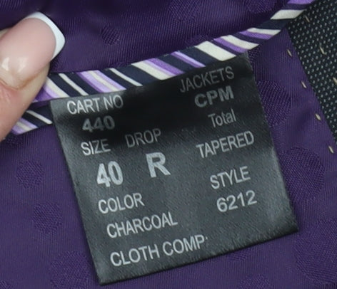 Benetti Men's Grey Blazer - 40R Regular Fit