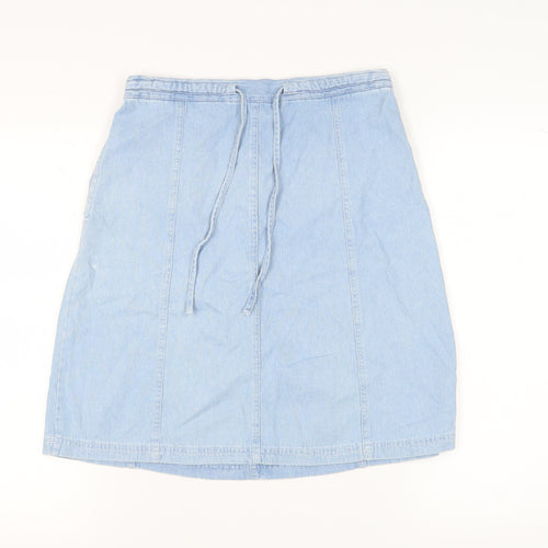 BHS Women's Blue Denim Skirt Size 12 with Pockets