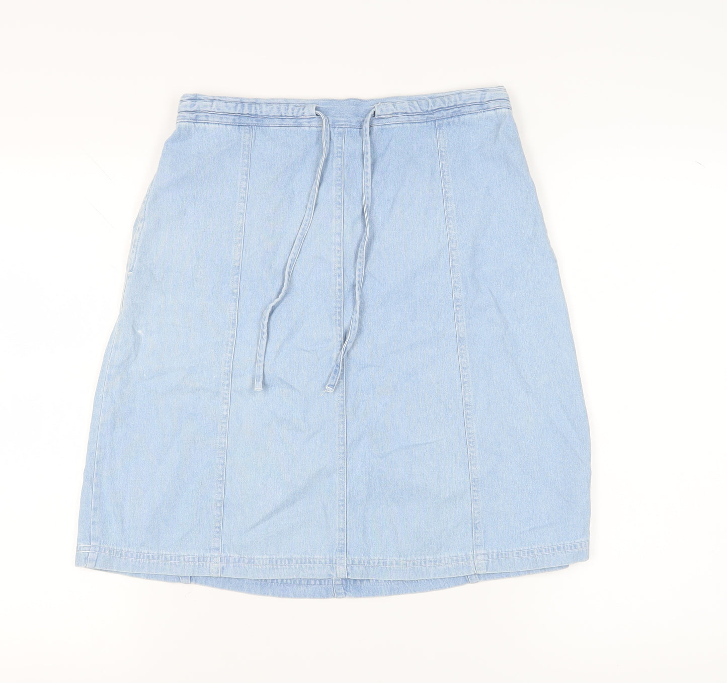 BHS Women's Blue Denim Skirt Size 12 with Pockets