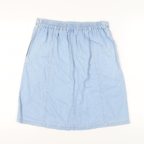 BHS Women's Blue Denim Skirt Size 12 with Pockets