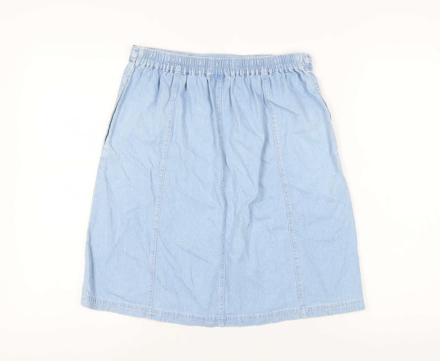 BHS Women's Blue Denim Skirt Size 12 with Pockets