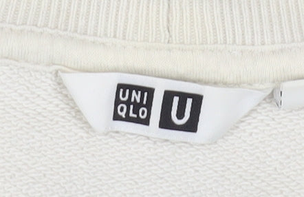 Uniqlo Ivory Cotton Unisex Pullover Sweatshirt S