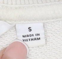 Uniqlo Ivory Cotton Unisex Pullover Sweatshirt S